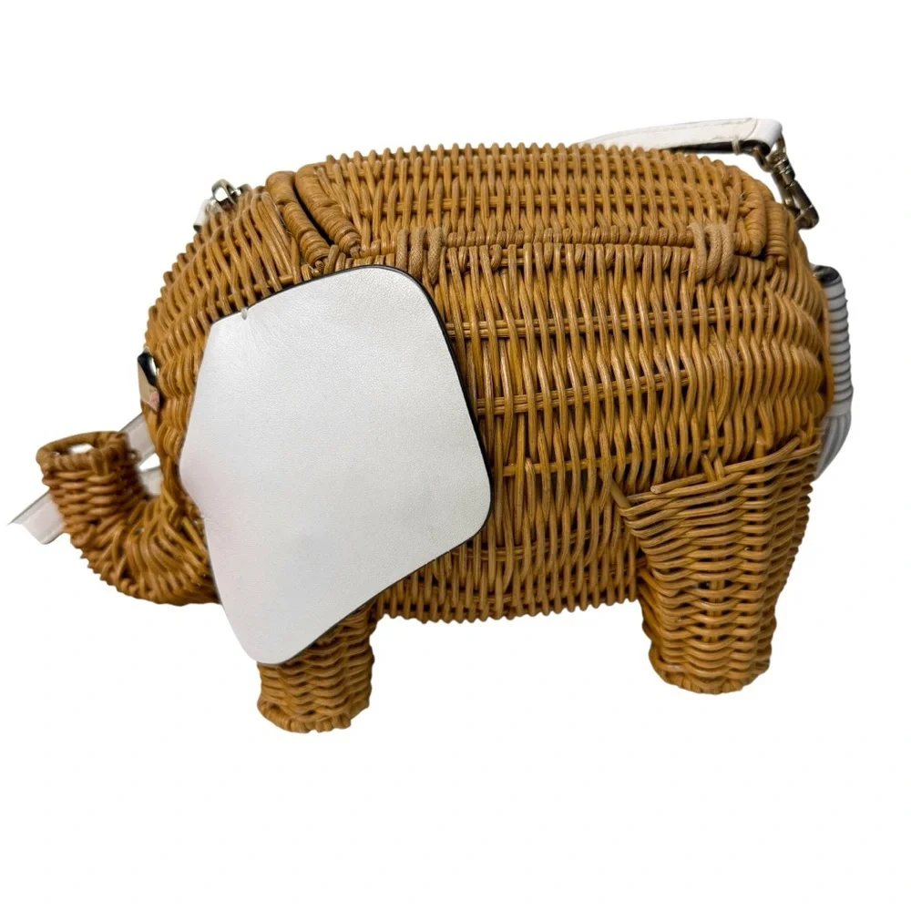 Kate Spade Rare Tiny Wicker Elephant Crossbody Bag
